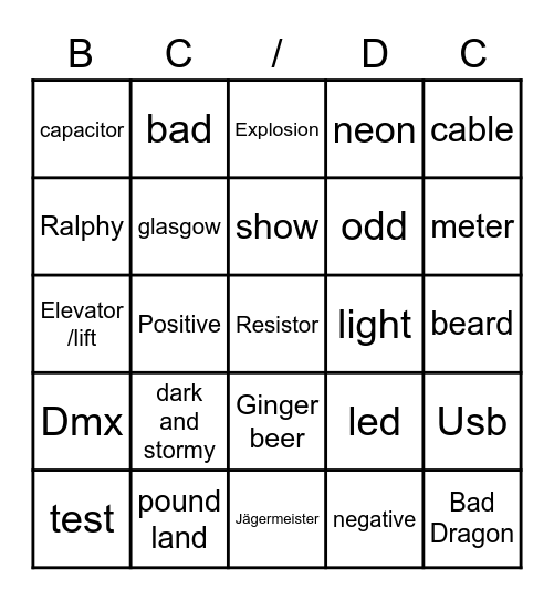 Big clive Bingo Card