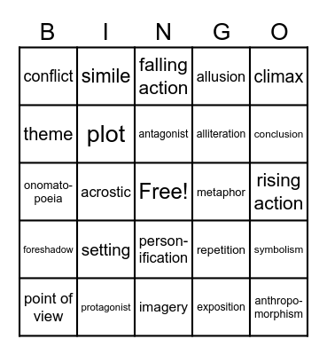 LIT BINGO Card