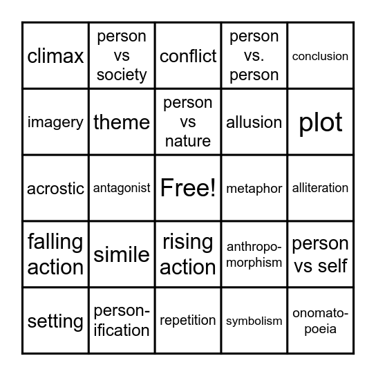 LIT BINGO Card