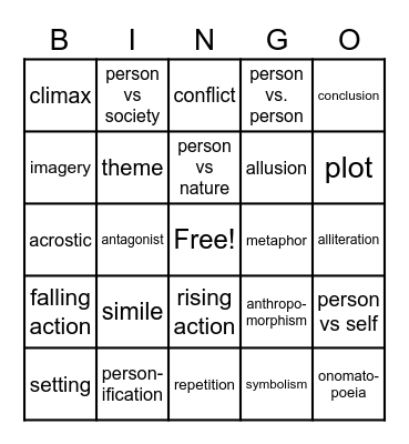 LIT BINGO Card