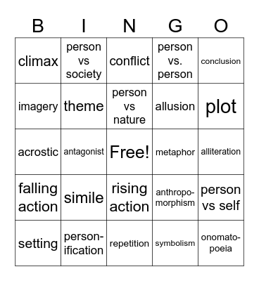 LIT BINGO Card