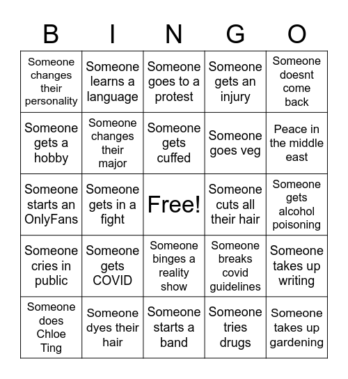 Dumb Bitche$ COVID Bingo! Bingo Card