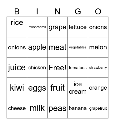 My Birthday Bingo Card