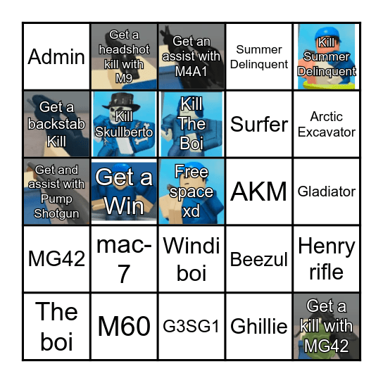 Arsenal XD Bingo Card