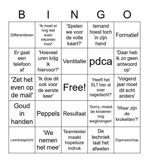 TEAMBINGO Card