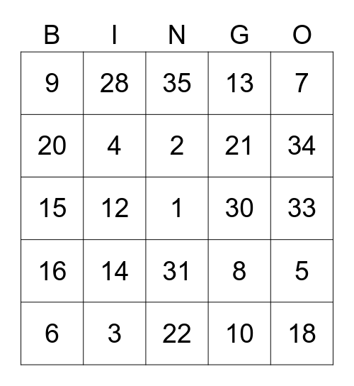 Bingonya Hyunjoo Bingo Card