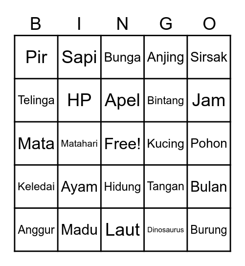 Bingo Card