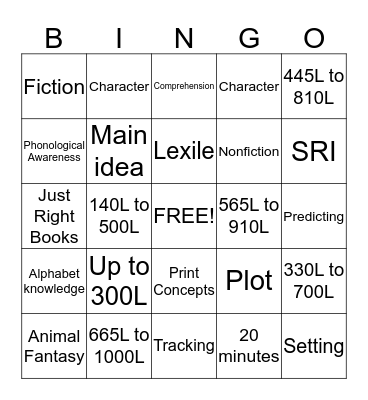 BOOK FAIR Bingo Card