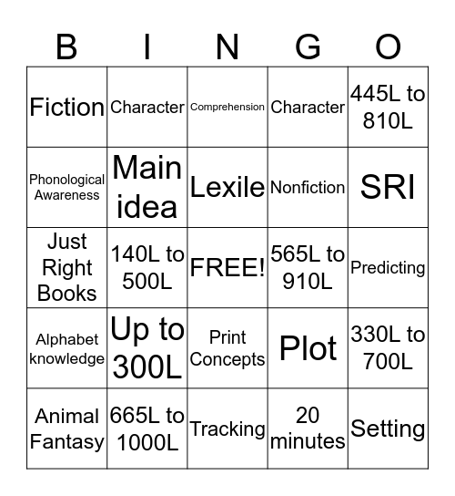 BOOK FAIR Bingo Card