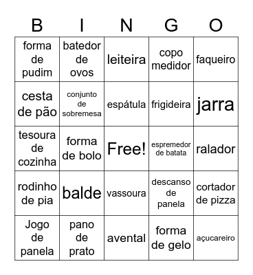 Bingo da Noiva Bingo Card