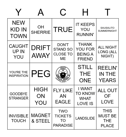 Yacht rd 3 Bingo Card