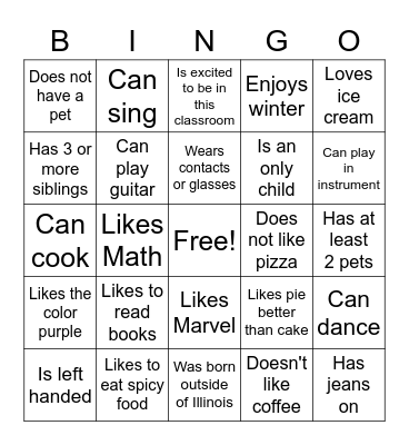 Bingo Card