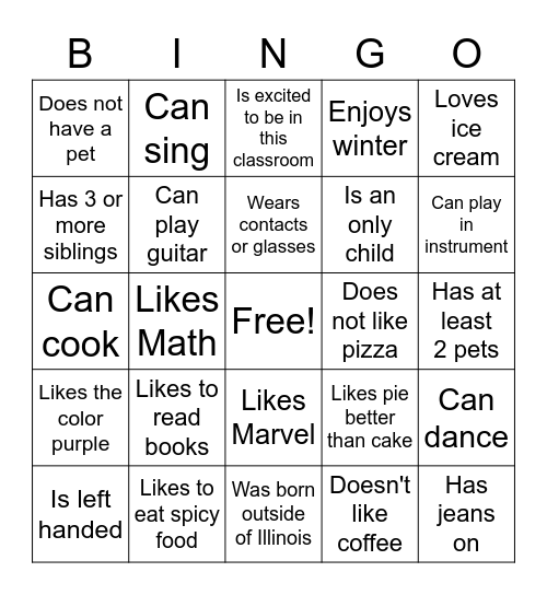 Bingo Card