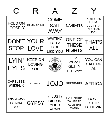 YACHT ROCK ROUND 4 Bingo Card