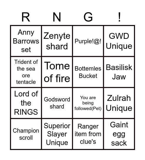 NL CC Bingo Card