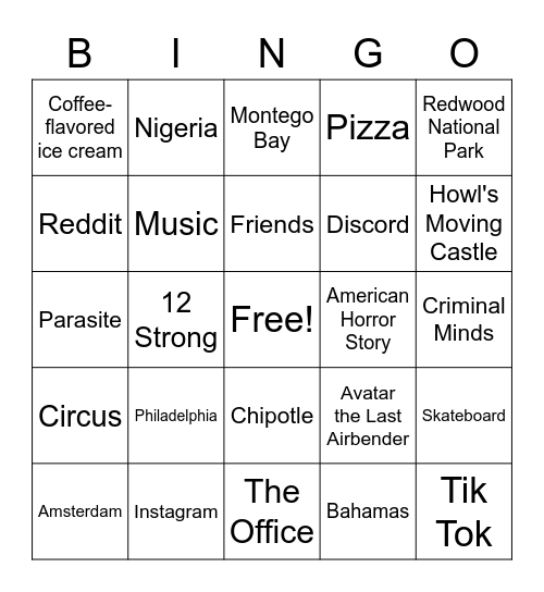 Debate 2 & 3 Getting to Know You Bingo Card