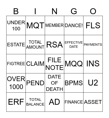 LC Bingo Card