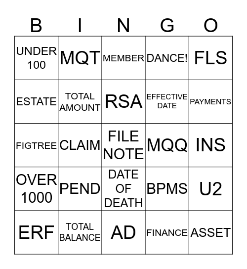 LC Bingo Card