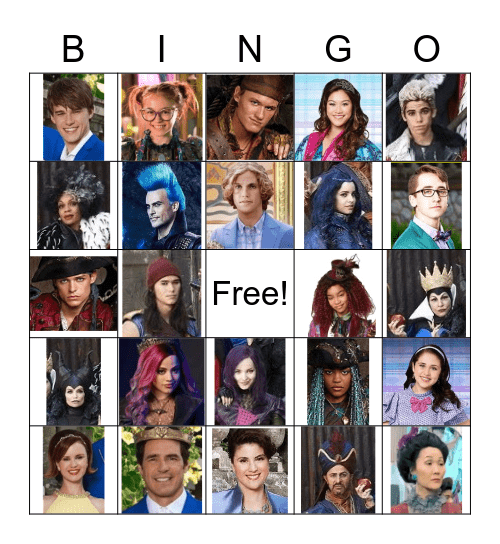 DESCENDANTS Bingo Card