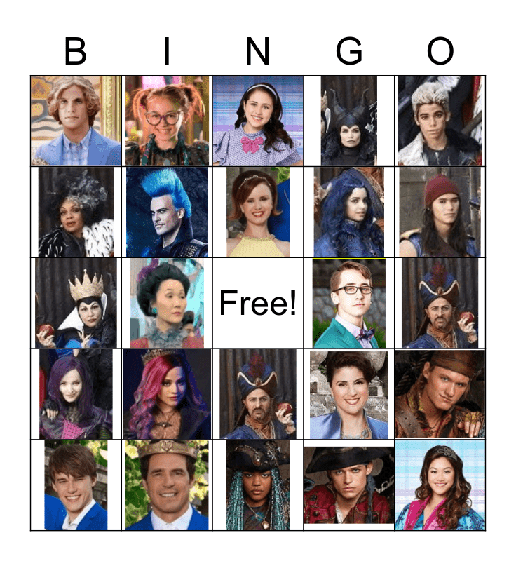 DESCENDANTS Bingo Card