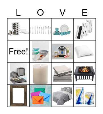 Bridal Shower Bingo Card