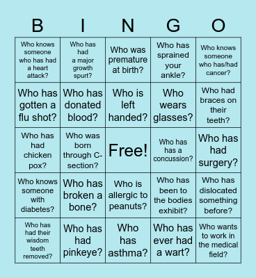 Who has... Bingo Card
