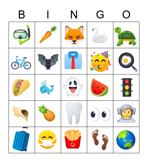 Emoji Bingo Card