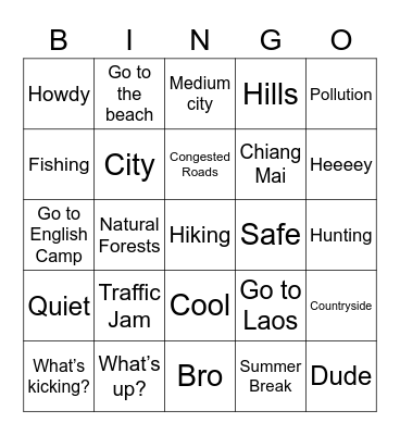 M5 Bingo Card