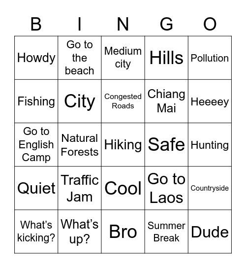 M5 Bingo Card