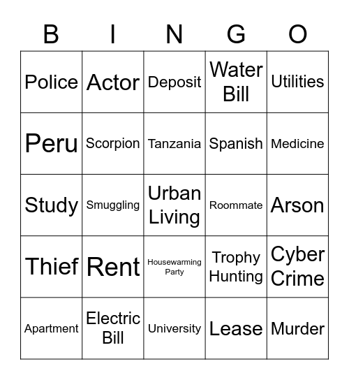 M6 Bingo Card