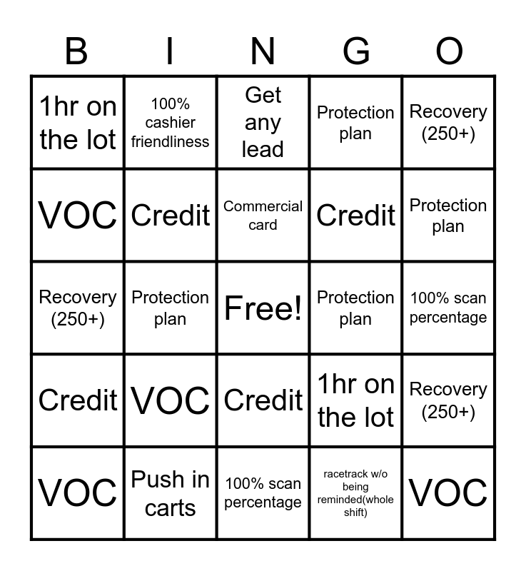 Home Depot Bingo Card
