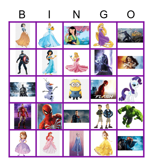 FavoriteCharacter Bingo Card