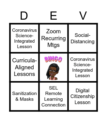 Teacher Back-to-School 2020 Bingo Card