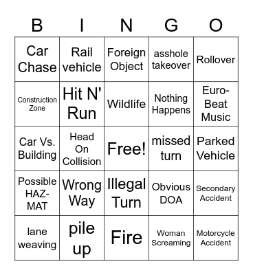 - Bingo Card