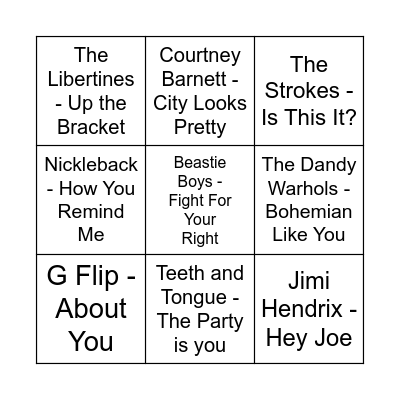 Happy Birthday Joe Bingo Card