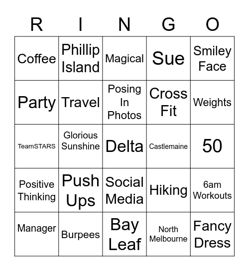 RICKSTAR BINGO Card