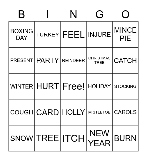 ket words Bingo Card