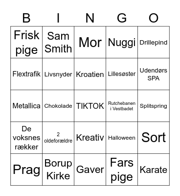 Melissa 22-08-2020 Bingo Card