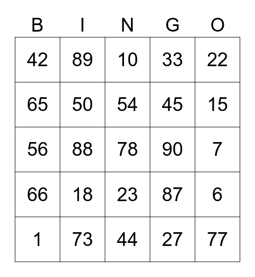 🇯🇵 Bingo Card
