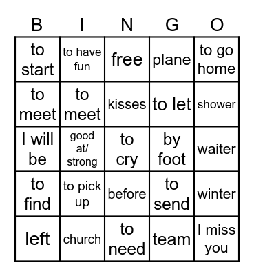 Sophie's love life bingo Card