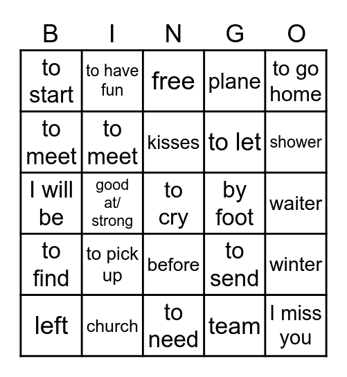 Sophie's love life bingo Card