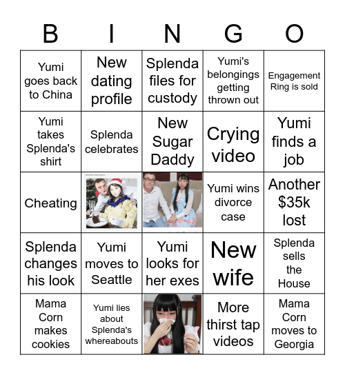 Divorce Bingo Card