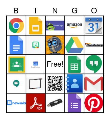 Virtual Technology Bingo Card
