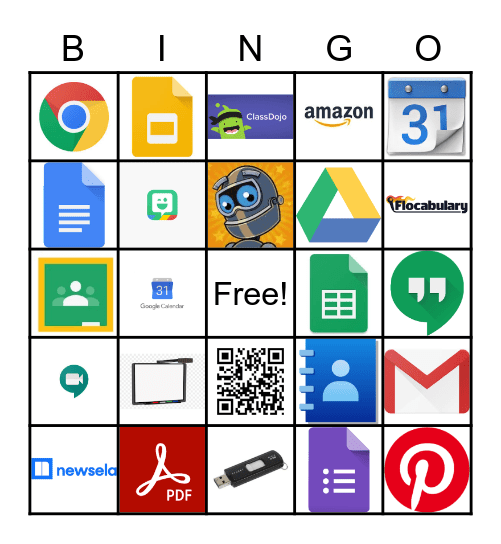 Virtual Technology Bingo Card
