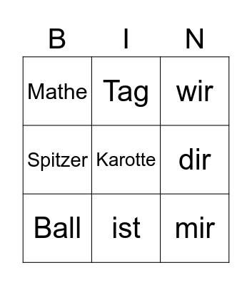 Long vowel sounds Bingo Card
