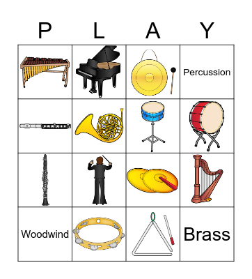 Instruments of the orchestra Bingo Card
