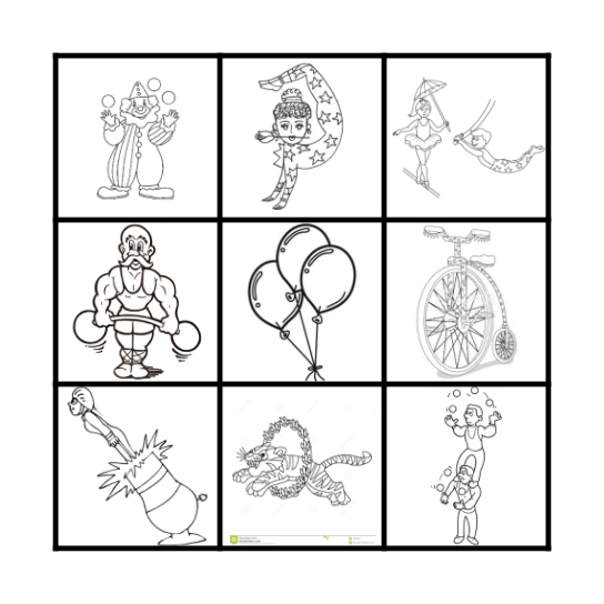 CIRCUS Bingo Card