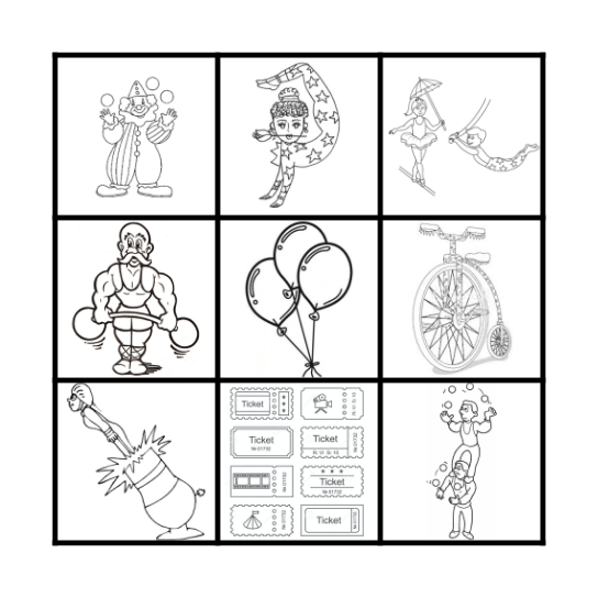 CIRCUS Bingo Card