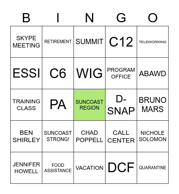 2019-2020 VIRTUAL RECOGNITION CEREMONY Bingo Card