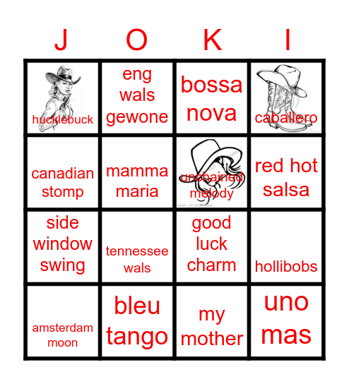 JOKI-DANCERS Bingo Card